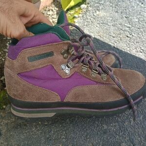 Timberland Purple Brown Heavily Used Boots